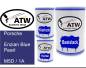 Preview: Porsche, Enzian Blue Pearl, M5D / 1A: 500ml Lackdose + 500ml Klarlack + 250ml Härter - Set, von ATW Autoteile West.